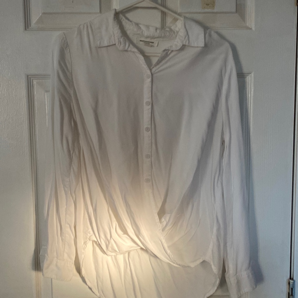 High Low Button Down Blouse.